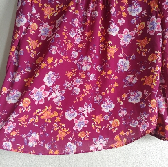 Cooper and Ella Floral Boho Peasant Blouse Size Medium - Picture 12 of 15